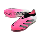 Chuteira Campo Adidas Predator 30 Elite Sem Cadarço FG Rosa e Branca + MEIA DE BRINDE 🎁