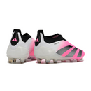 Chuteira Campo Adidas Predator 30 Elite Sem Cadarço FG Rosa e Branca + MEIA DE BRINDE 🎁