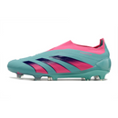 Chuteira Campo Adidas Predator 30 Elite Sem Cadarço FG Azul e Rosa + MEIA DE BRINDE 🎁