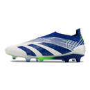 Chuteira Campo Adidas Predator 30 Elite Sem Cadarço FG Branca, Azul e Verde + MEIA DE BRINDE 🎁