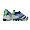 Chuteira Campo Adidas Predator 30 Elite Sem Cadarço FG Branca, Azul e Verde + MEIA DE BRINDE 🎁