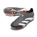 Chuteira Campo Adidas Predator 30 Elite Sem Cadarço FG Cinza e Branca + MEIA DE BRINDE 🎁