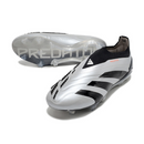 Chuteira Campo Adidas Predator 30 Elite Sem Cadarço FG Prata e Preta + MEIA DE BRINDE 🎁