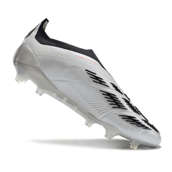 Chuteira Campo Adidas Predator 30 Elite Sem Cadarço FG Prata e Preta + MEIA DE BRINDE 🎁