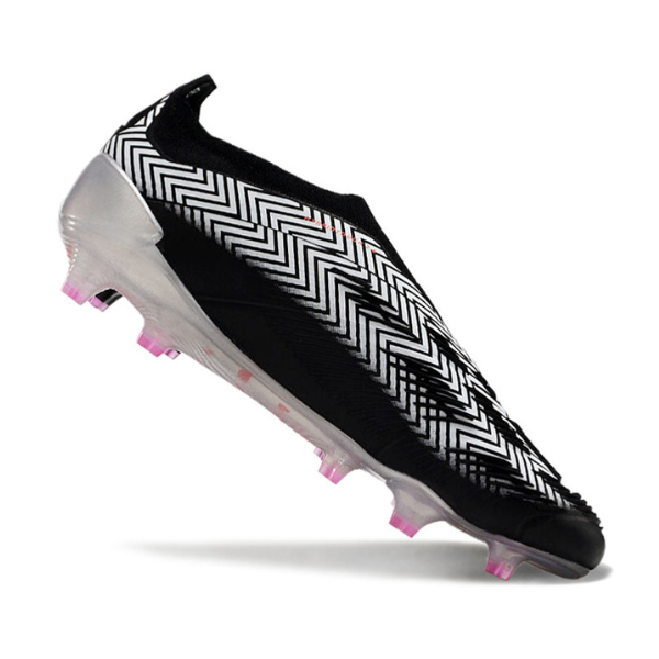 Chuteira Campo Adidas Predator 30 Elite Sem Cadarço FG Preta, Branca e Cinza + MEIA DE BRINDE 🎁