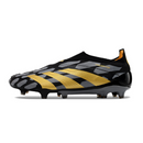 Chuteira Campo Adidas Predator 30 Elite Sem Cadarço FG Preta, Cinza e Dourada + MEIA DE BRINDE 🎁