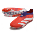 Chuteira Campo Adidas Predator 30 Elite Sem Cadarço FG Vermelha, Branca e Roxa + MEIA DE BRINDE 🎁