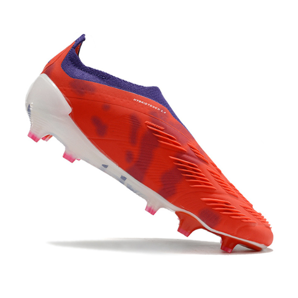 Chuteira Campo Adidas Predator 30 Elite Sem Cadarço FG Vermelha, Branca e Roxa + MEIA DE BRINDE 🎁