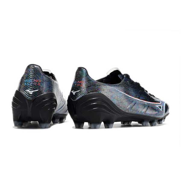 Chuteira Campo Mizuno Alpha FG Preta Holográfica + MEIA DE BRINDE 🎁