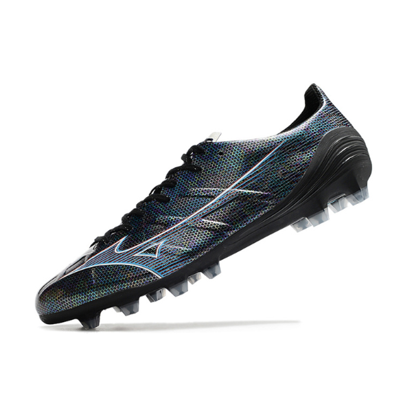 Chuteira Campo Mizuno Alpha FG Preta Holográfica + MEIA DE BRINDE 🎁