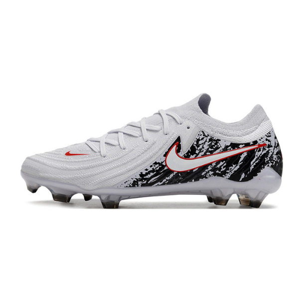 Chuteira Campo Nike Phantom GX2 Elite FG Branca, Preta e Vermelha + MEIA DE BRINDE 🎁