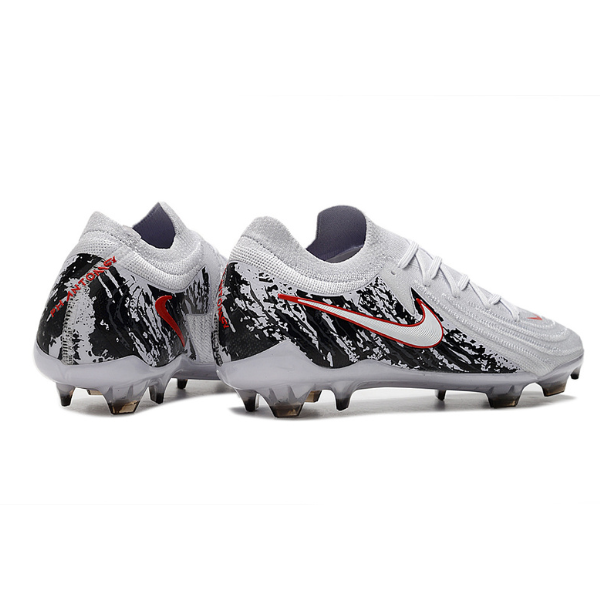 Chuteira Campo Nike Phantom GX2 Elite FG Branca, Preta e Vermelha + MEIA DE BRINDE 🎁