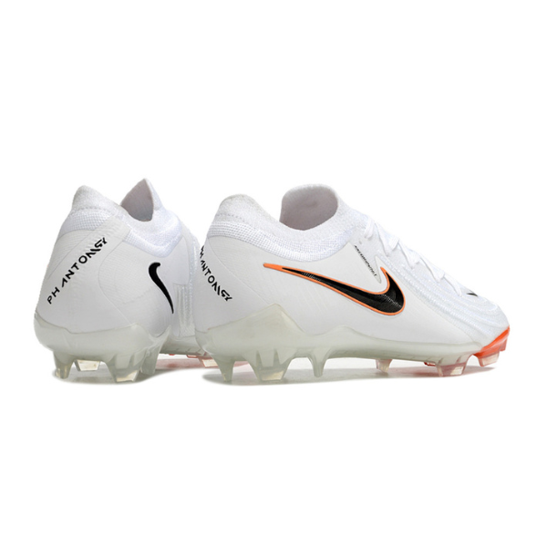 Chuteira Campo Nike Phantom GX2 Elite FG Branca e Laranja + MEIA DE BRINDE 🎁