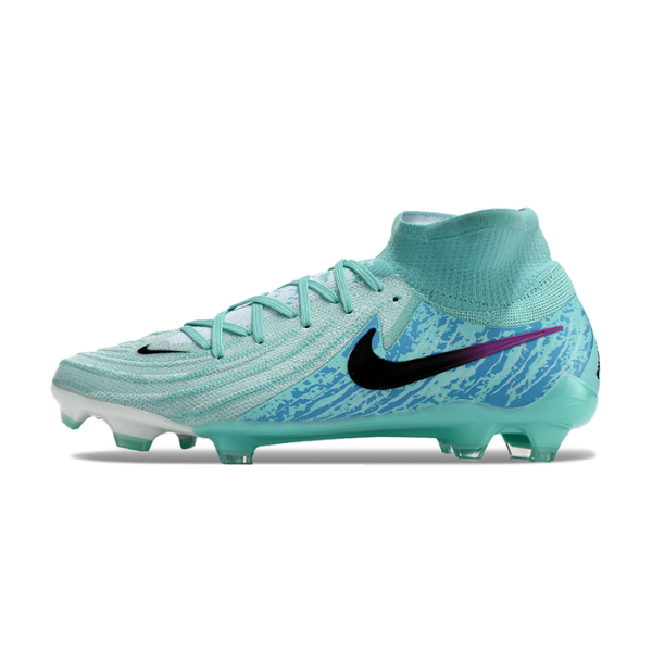 Chuteira Campo Nike Phantom Luna 2 Elite FG Azul Claro e Preta + MEIA DE BRINDE 🎁