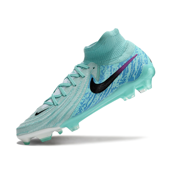 Chuteira Campo Nike Phantom Luna 2 Elite FG Azul Claro e Preta + MEIA DE BRINDE 🎁