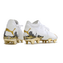 Chuteira Campo Puma Future Z1.3 Branca e Dourada + MEIA DE BRINDE 🎁