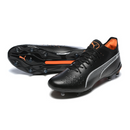 Chuteira Campo Puma King Ultimate FG Preta e Laranja + MEIA DE BRINDE 🎁
