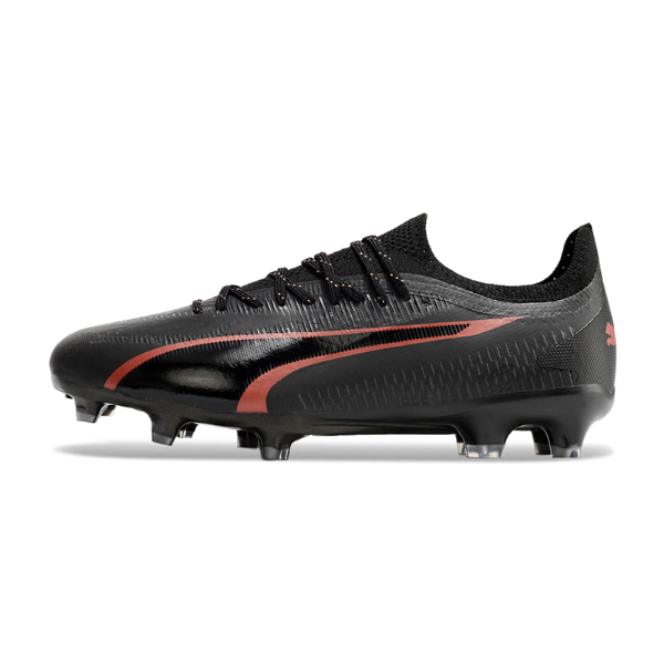 Chuteira Campo Puma Ultra Ultimate FG Preta e Vermelha + MEIA DE BRINDE 🎁