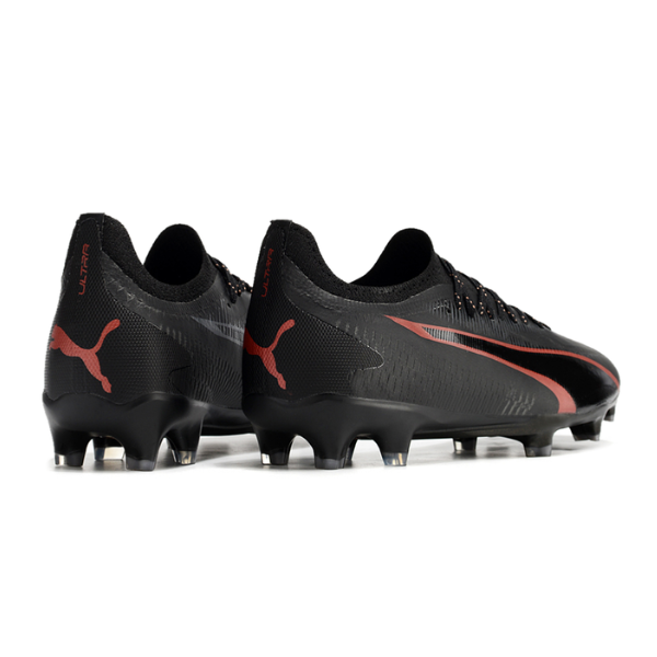 Chuteira Campo Puma Ultra Ultimate FG Preta e Vermelha + MEIA DE BRINDE 🎁
