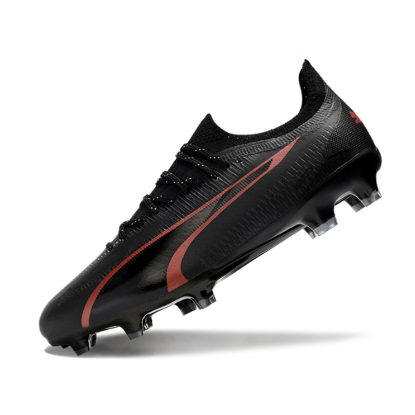 Chuteira Campo Puma Ultra Ultimate FG Preta e Vermelha + MEIA DE BRINDE 🎁