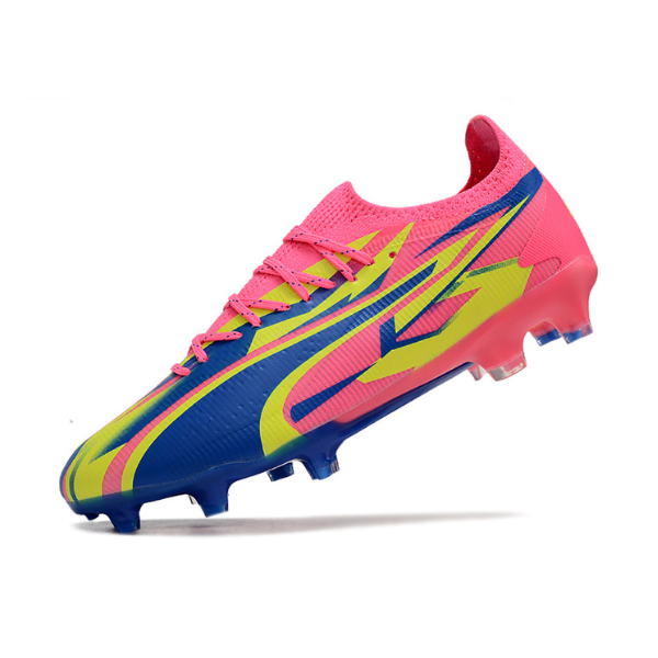 Chuteira Campo Puma Ultra Ultimate FG Rosa e Amarela + MEIA DE BRINDE 🎁