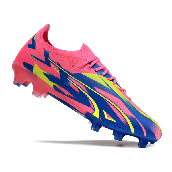 Chuteira Campo Puma Ultra Ultimate FG Rosa e Amarela + MEIA DE BRINDE 🎁