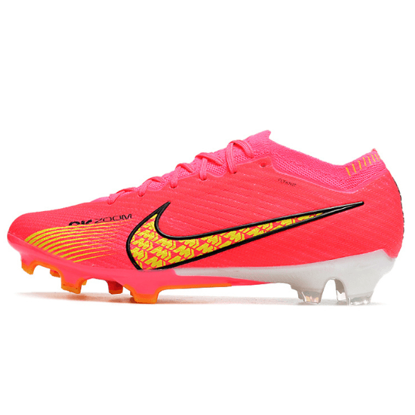 Chuteira Campo Nike Zoom Mercurial Vapor 15 Elite FG Rosa e Amarela + MEIA DE BRINDE 🎁