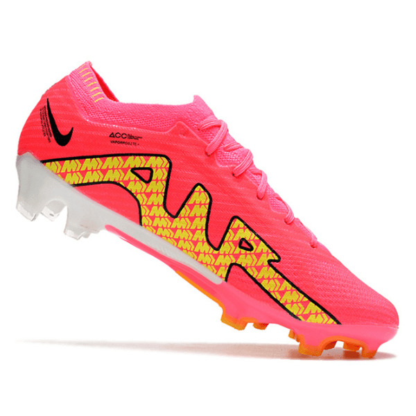 Chuteira Campo Nike Zoom Mercurial Vapor 15 Elite FG Rosa e Amarela + MEIA DE BRINDE 🎁