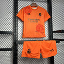 Kit Infantil Real Madrid Y3 Rose Edição Especial Laranja 2024/2025