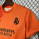 Kit Infantil Real Madrid Y3 Rose Edição Especial Laranja 2024/2025