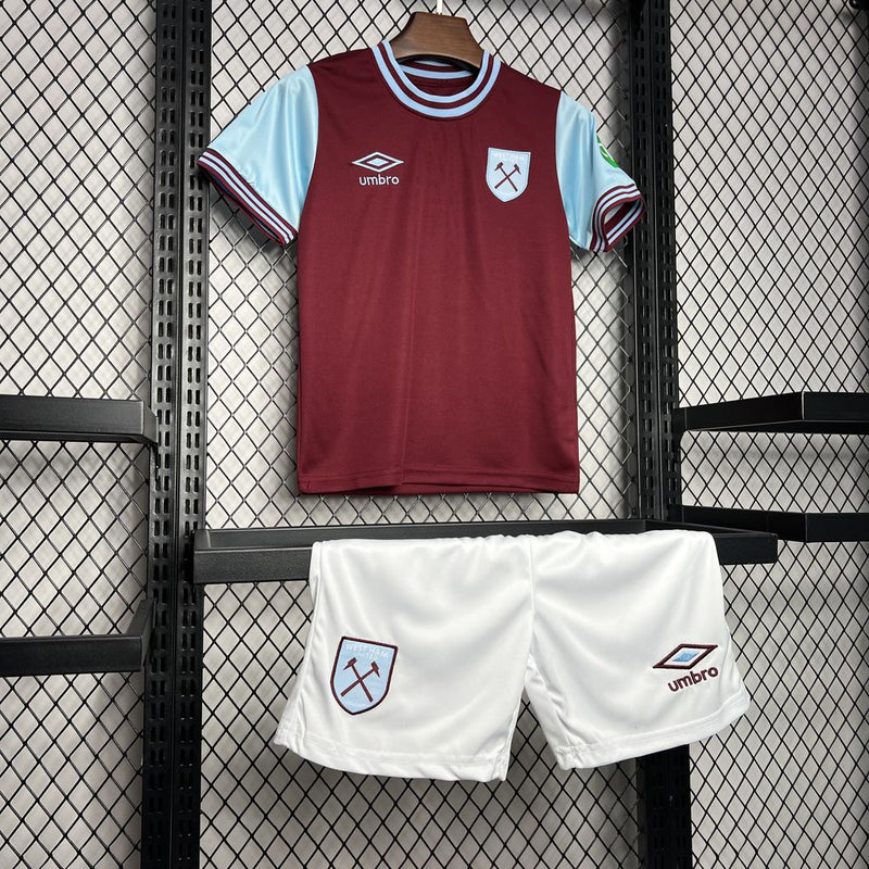 West Ham United Home 2024/2025 Children's Kit 