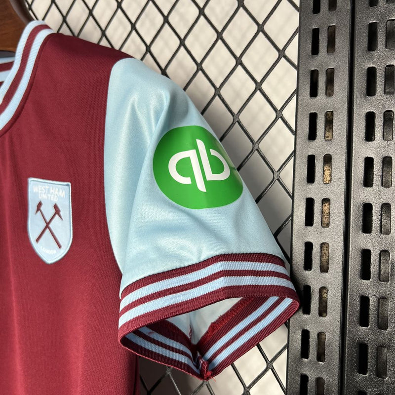West Ham United Home 2024/2025 Children's Kit 