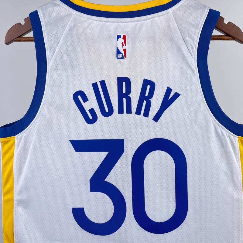 Regata Golden State Warriors 23/24 Association Edition Stephen Curry Branca