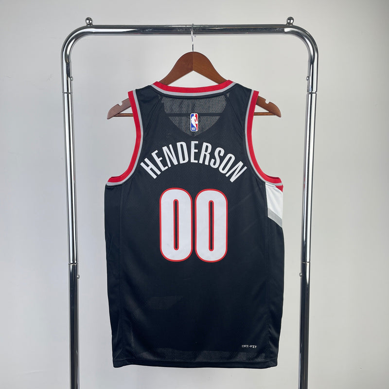 Regata Portland Trail Blazers 23/24 Icon Edition Scoot Henderson Preta